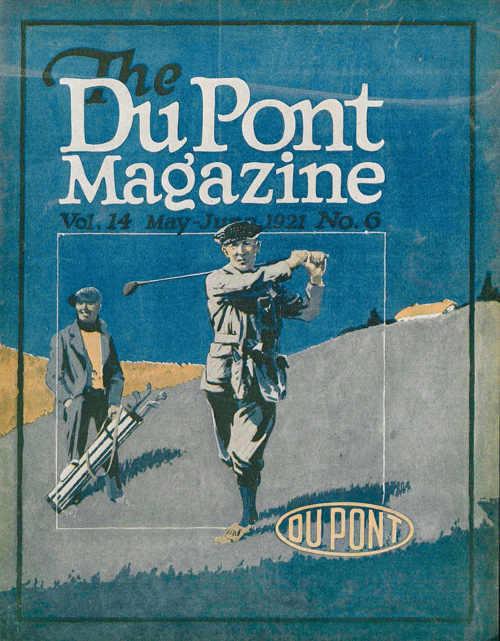 高尔夫，杜邦杂志的封面，1921年5月至6月 作者 美国学校