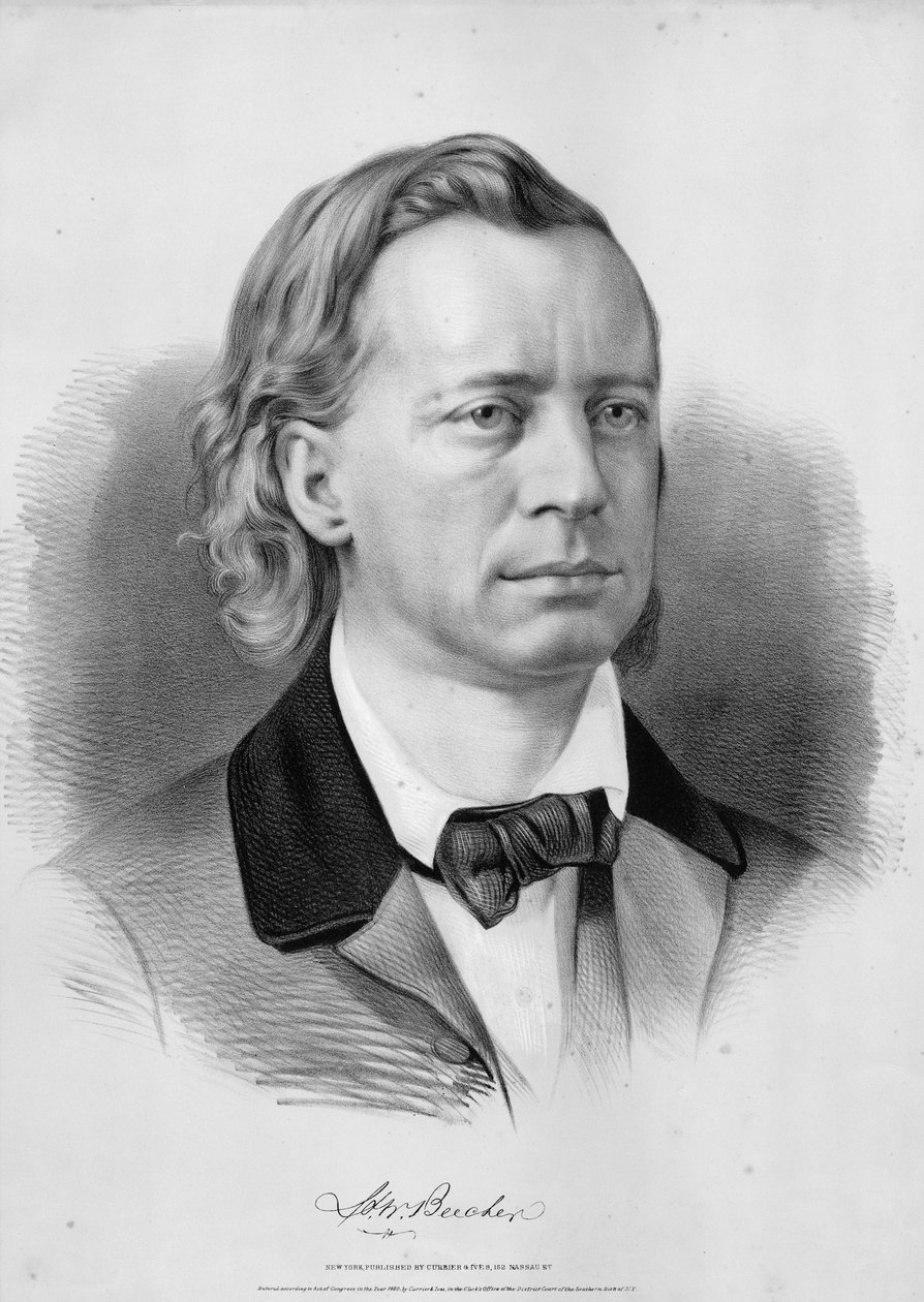 HW Beecher，酒吧。作者：Currier＆Ives，1860 作者 美国学校