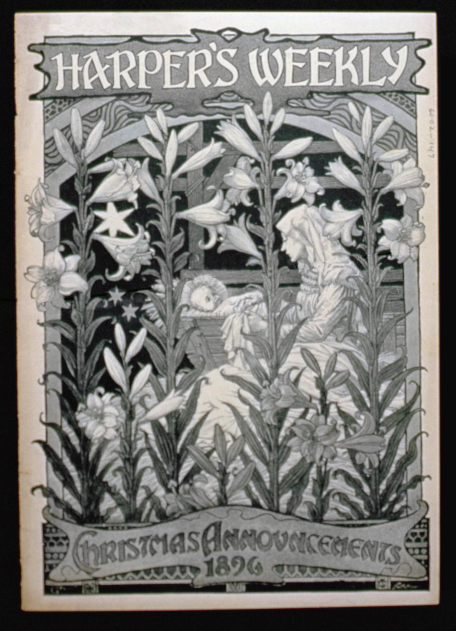 哈珀斯周刊，1896年圣诞节公告 作者 美国学校