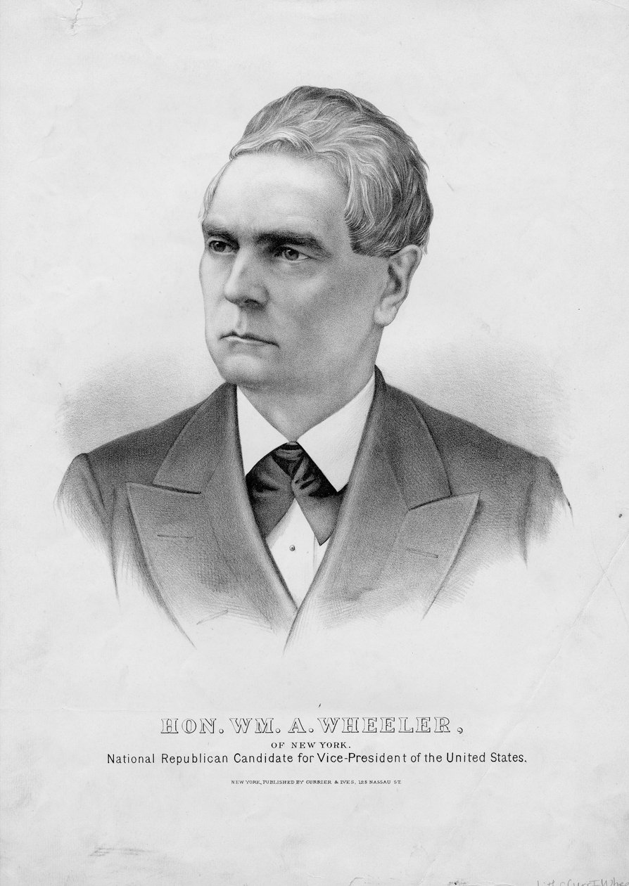 提问。 WM。 A. Wheeler，纽约：全美共和党副总统候选人，美国酒吧。作者：Currier＆Ives，c.1876 作者 美国学校