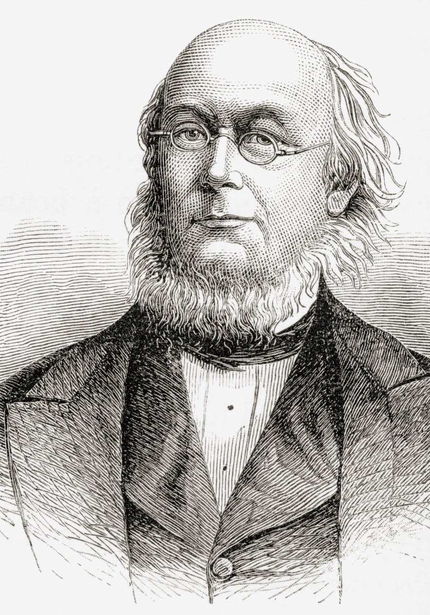Horace Greeley来自“美国简史”，由AS Barnes und Co.于1885年出版 作者 美国学校