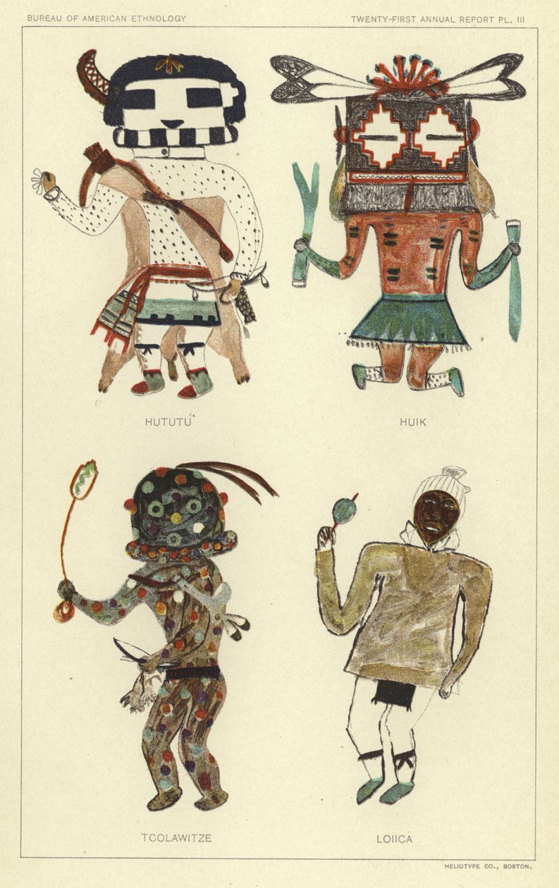 Hututu、Huik、Tcolawitze、Loiica（彩色印刷版） 作者 美国学校