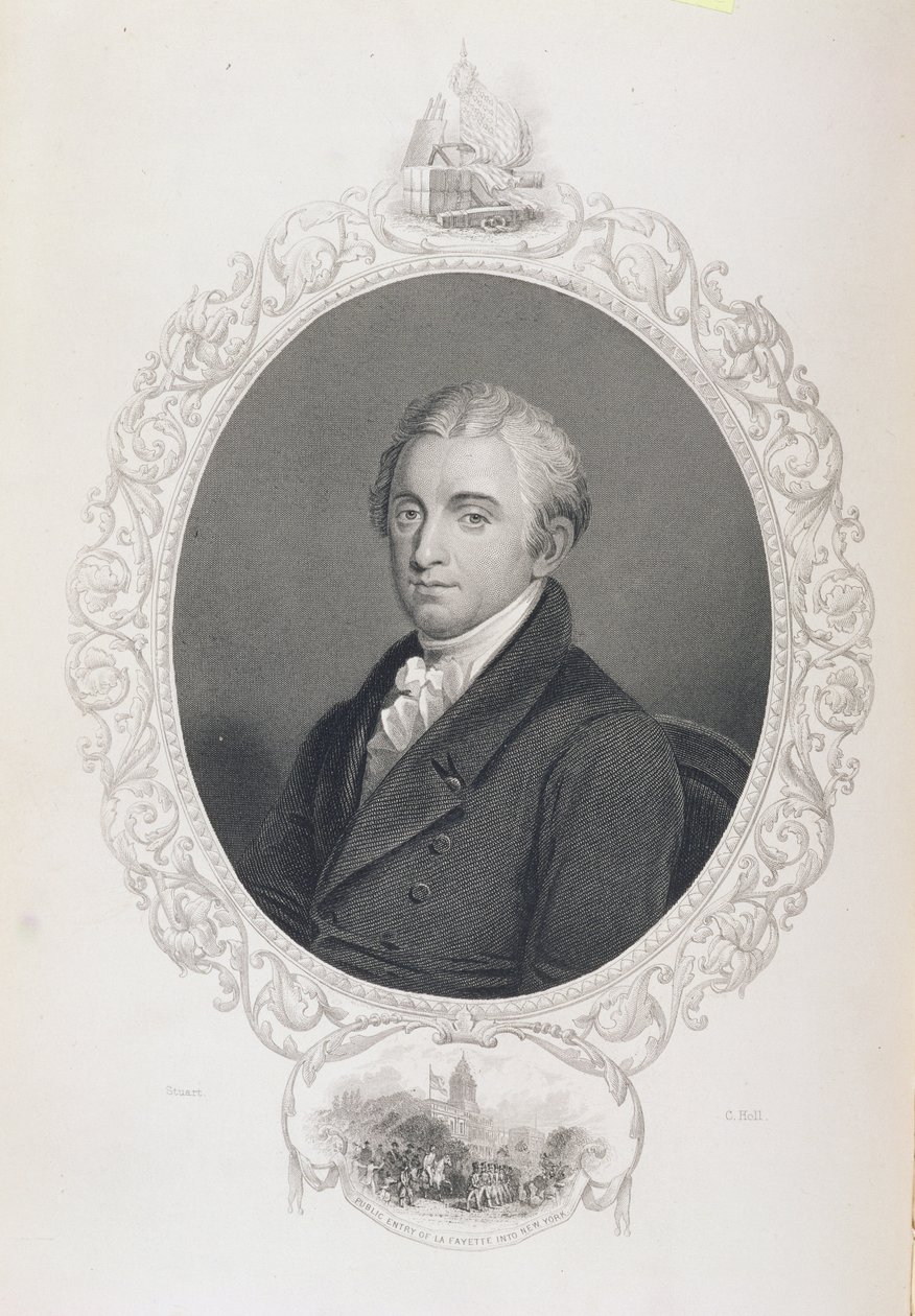 James Monroe，来自“美国历史”，第一卷。二，由C. Holl雕刻的Charles Mackay 作者 美国学校