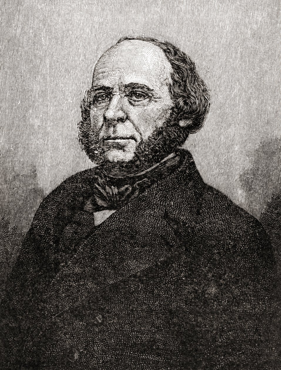 约翰·埃里克森 (John Ericsson)，摘自《我们国家的历史》，1905 年出版（平版印刷） 作者 美国学校