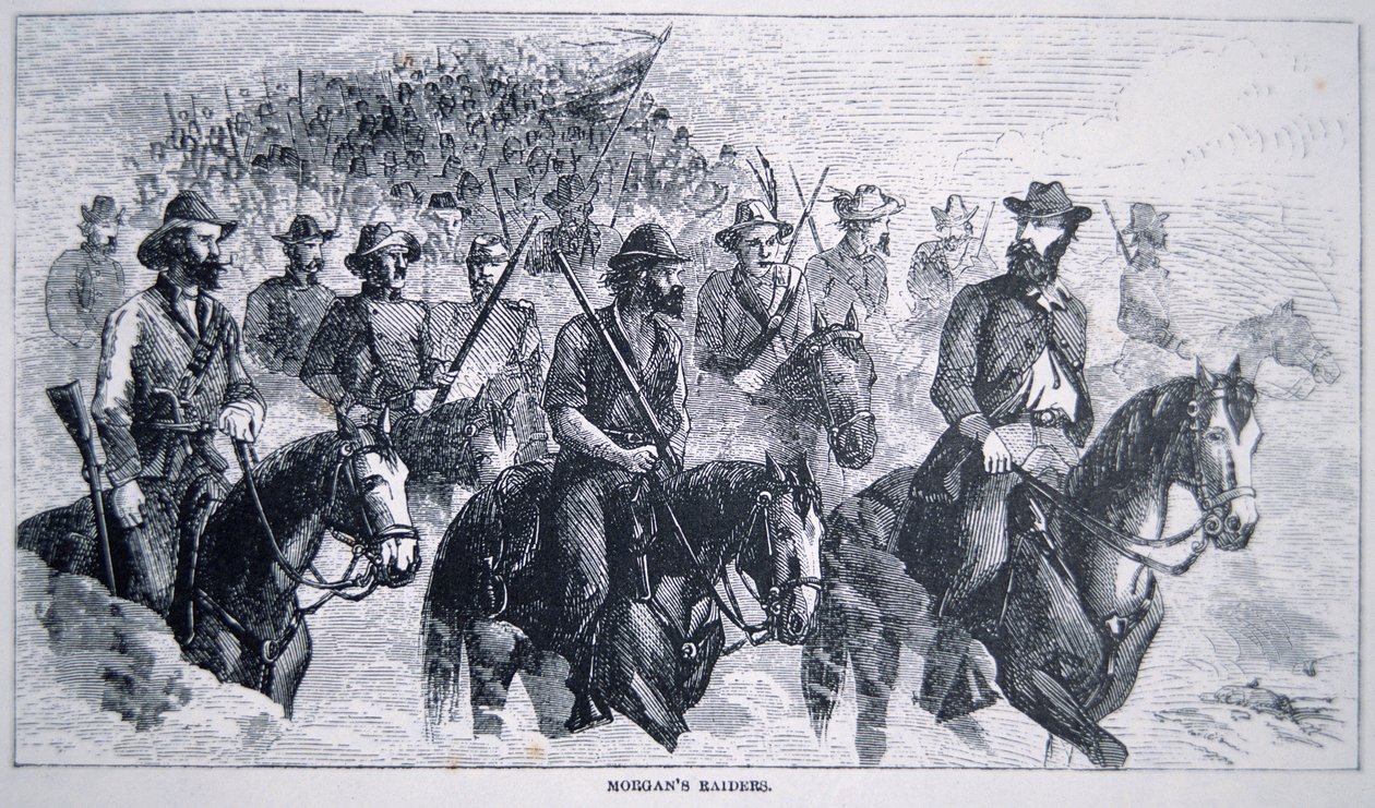 约翰-亨特-摩根(1825-64)的攻略(石印) 作者 美国学校