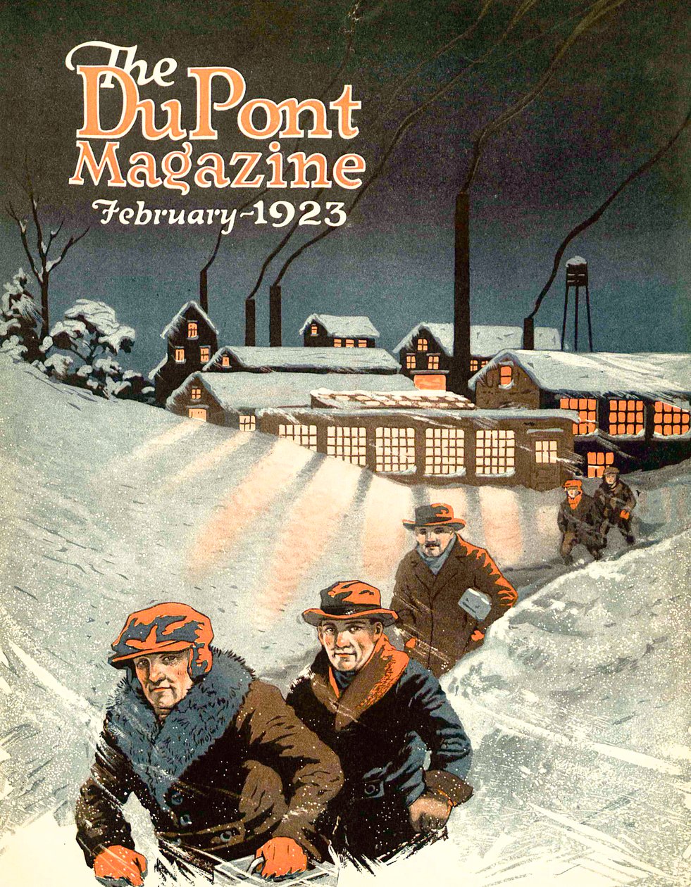 1923年2月，在杜邦杂志的封面上留下了工作 作者 美国学校