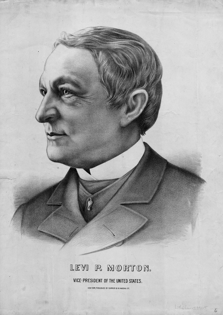 Levi P. Morton，美国副总统，酒吧。作者：Currier＆Ives，1889-93 作者 美国学校