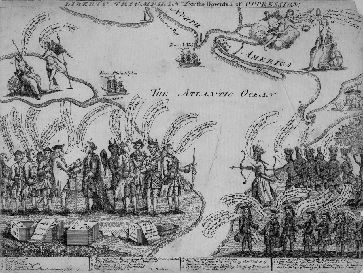 自由胜利，或压迫的垮台，1773年 作者 美国学校