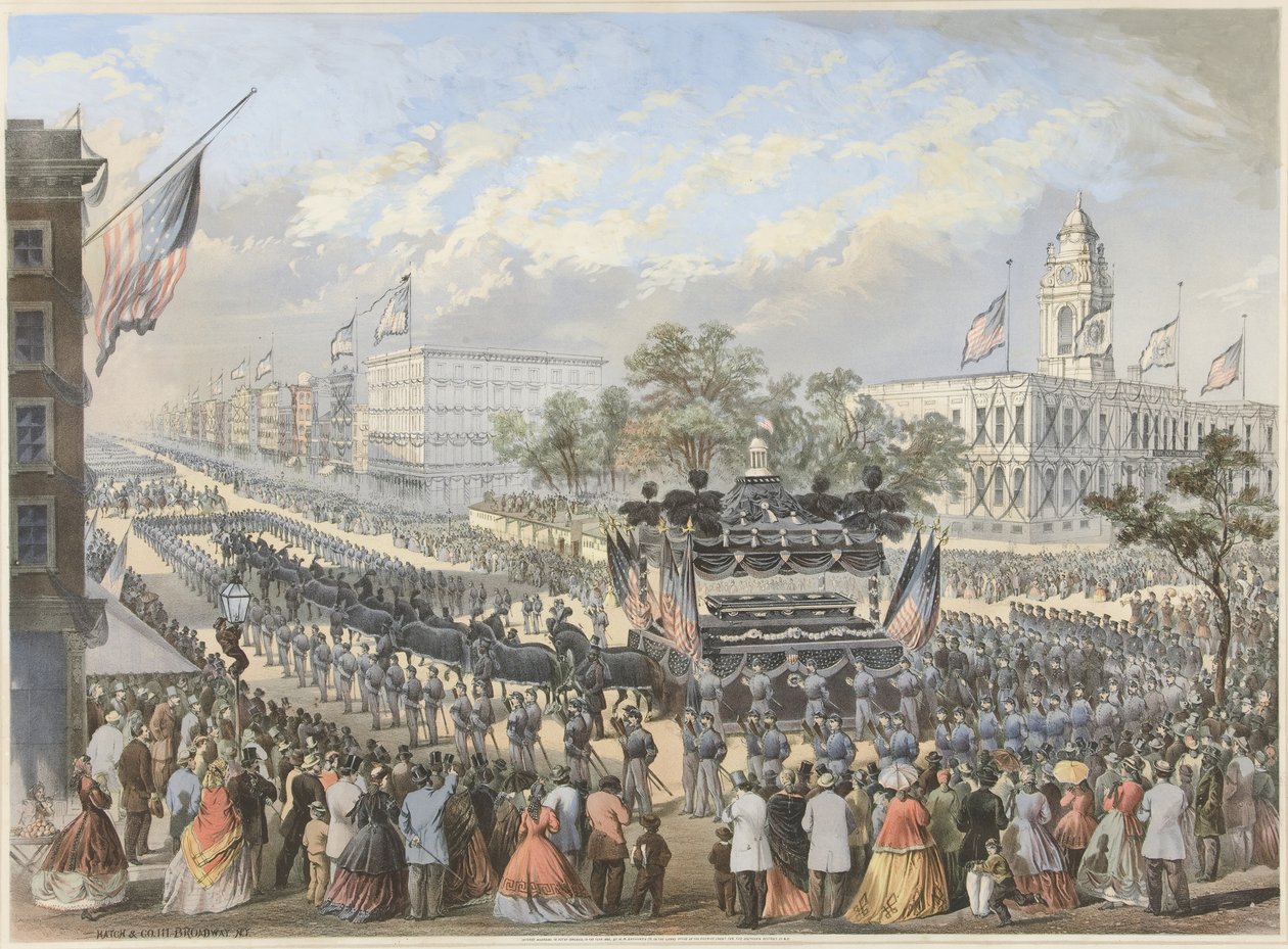 林肯葬礼，1865年4月25日，酒吧。 1866年 作者 美国学校