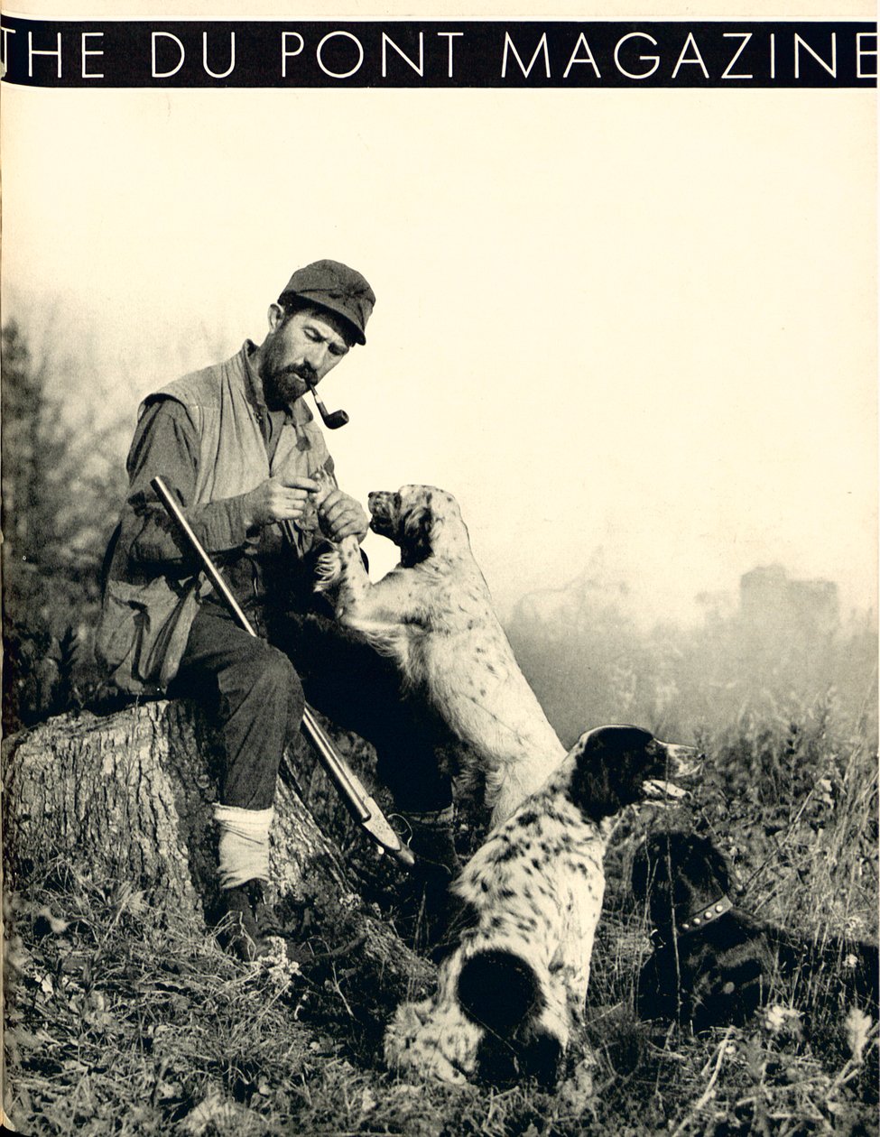 有猎犬的人，杜邦杂志的封面，1934年11月 作者 美国学校