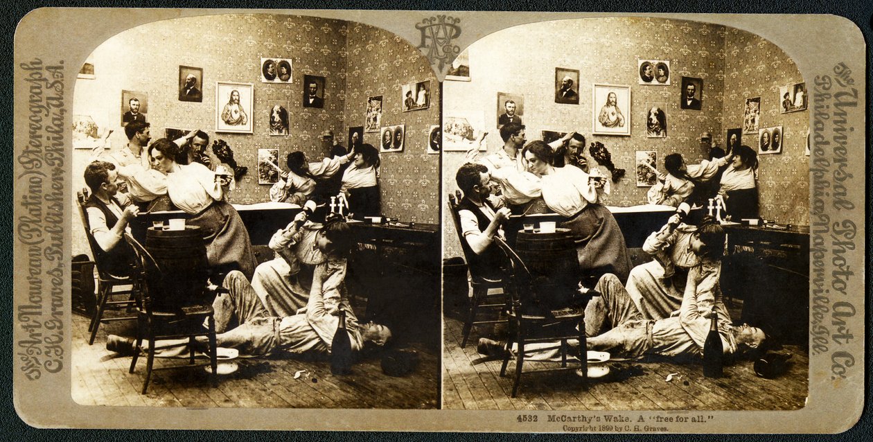 McCarthys Wake（第3部分），1899年（立体摄影） 作者 美国学校