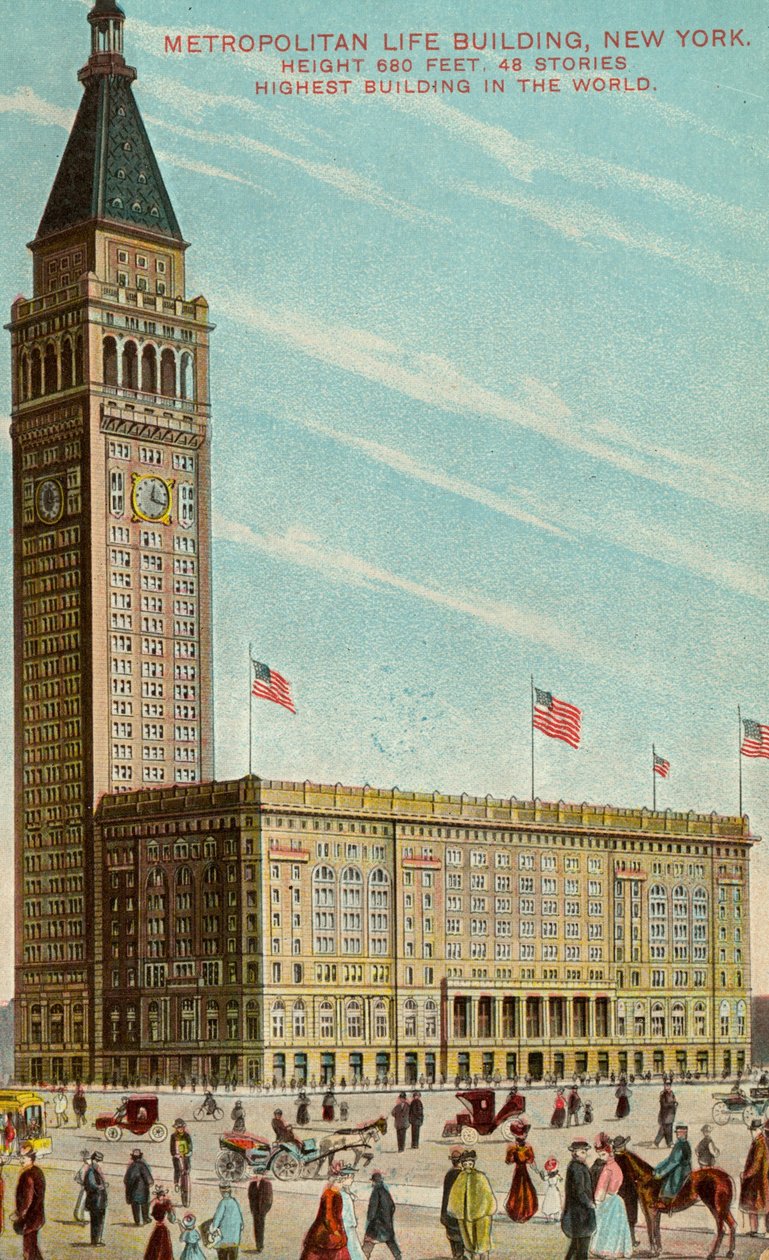 纽约大都会人寿大厦，约1909-13年 作者 美国学校