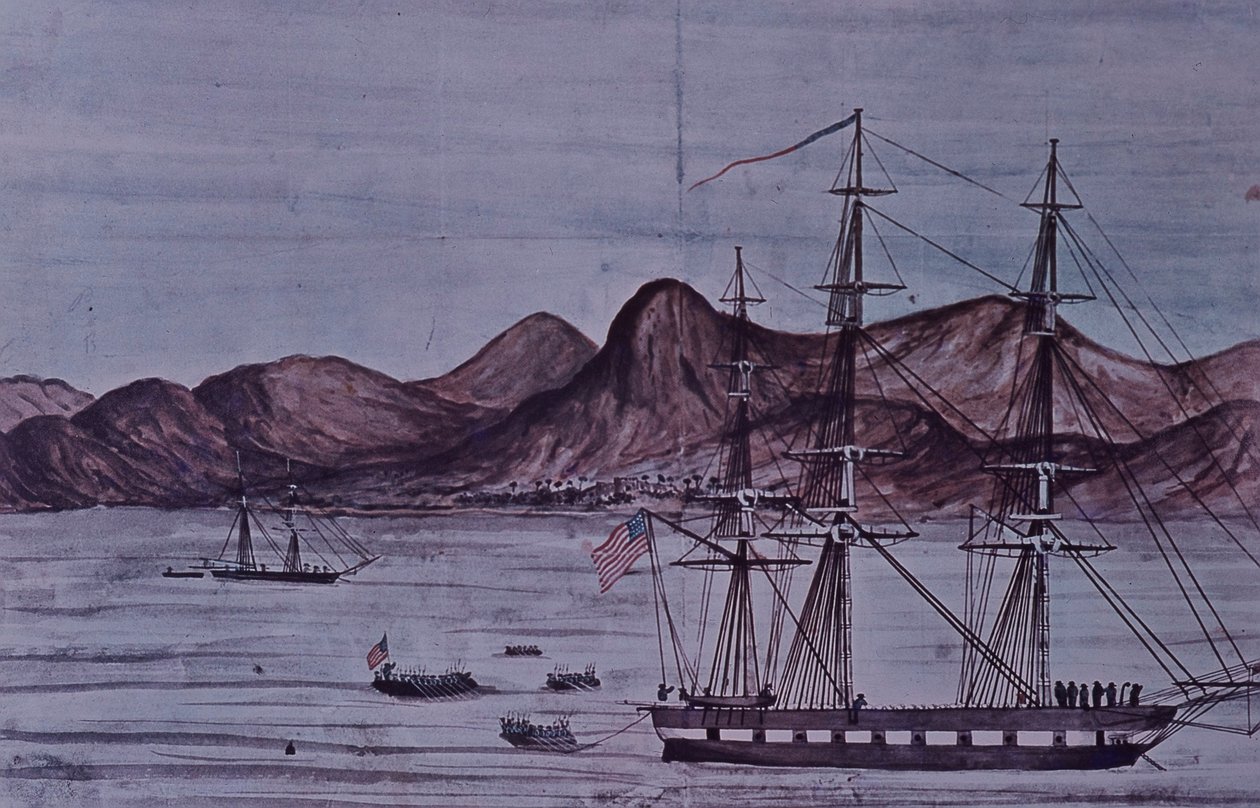 美墨战争（1846-48），美国海军在洛雷托登陆部队 作者 美国学校