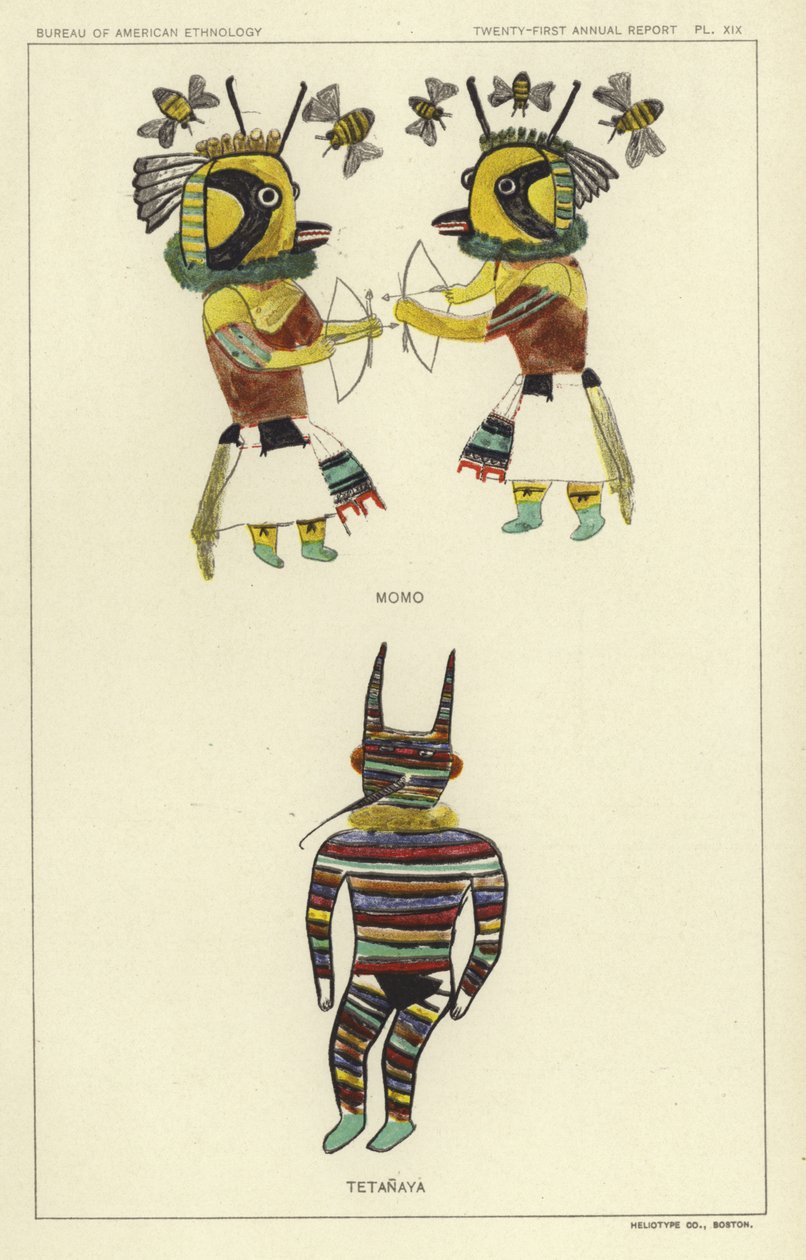Momo, Tetanaya（彩色石版画） 作者 美国学校