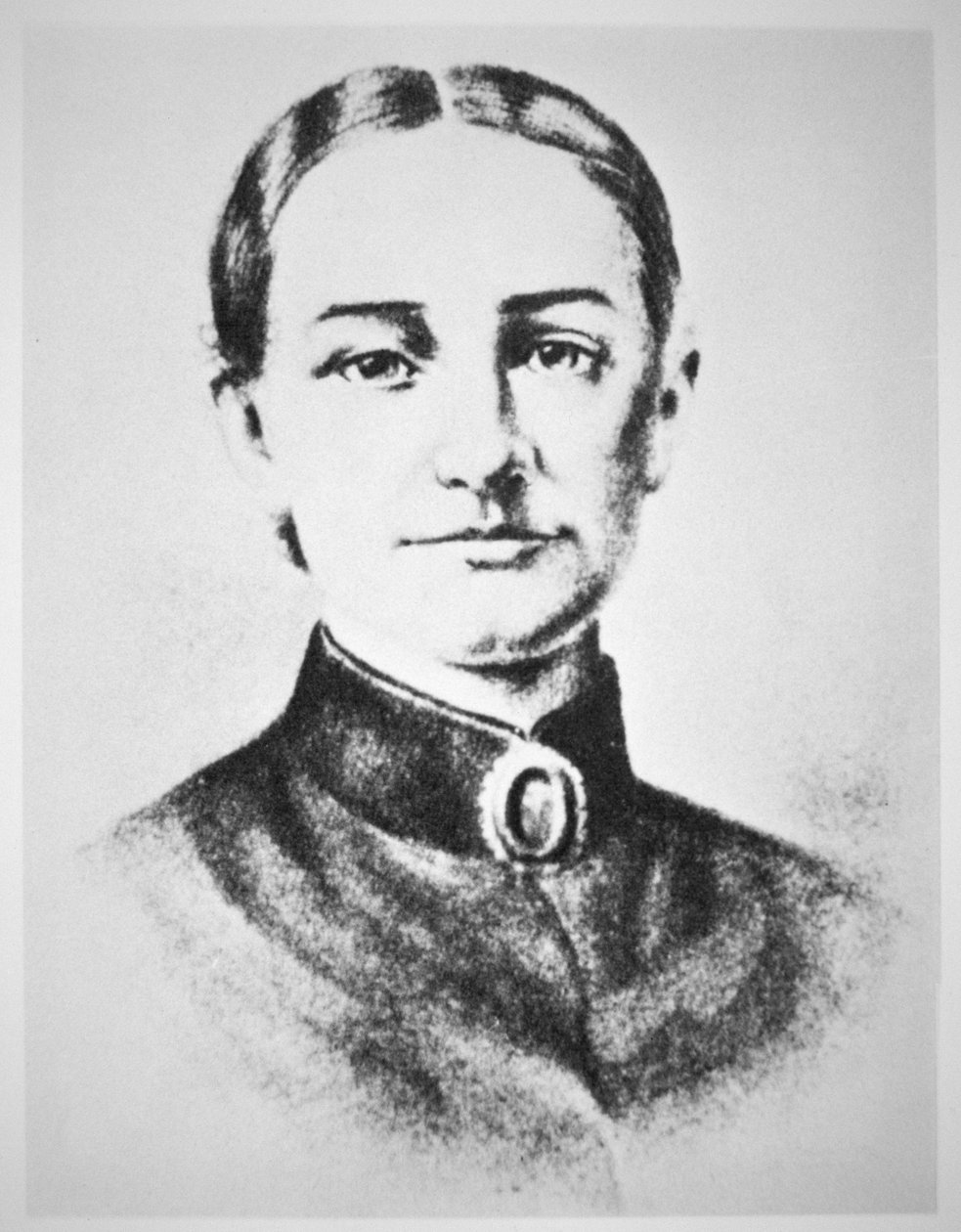 纳西莎·惠特曼 (Narcissa Whitman) (1808-47)（石版画）（另见 268168）0 作者 美国学校