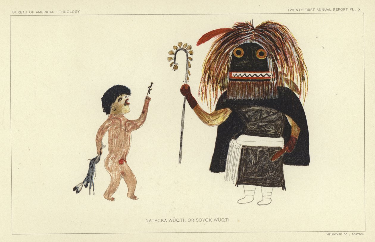 Natacka Quqti，或 Soyok Wuqti（彩色石版画） 作者 美国学校