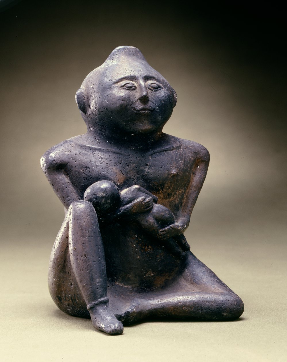 护理母亲肖像瓶，卡霍基亚文化，密西西比时期，1200-1400（陶瓷） 作者 美国学校