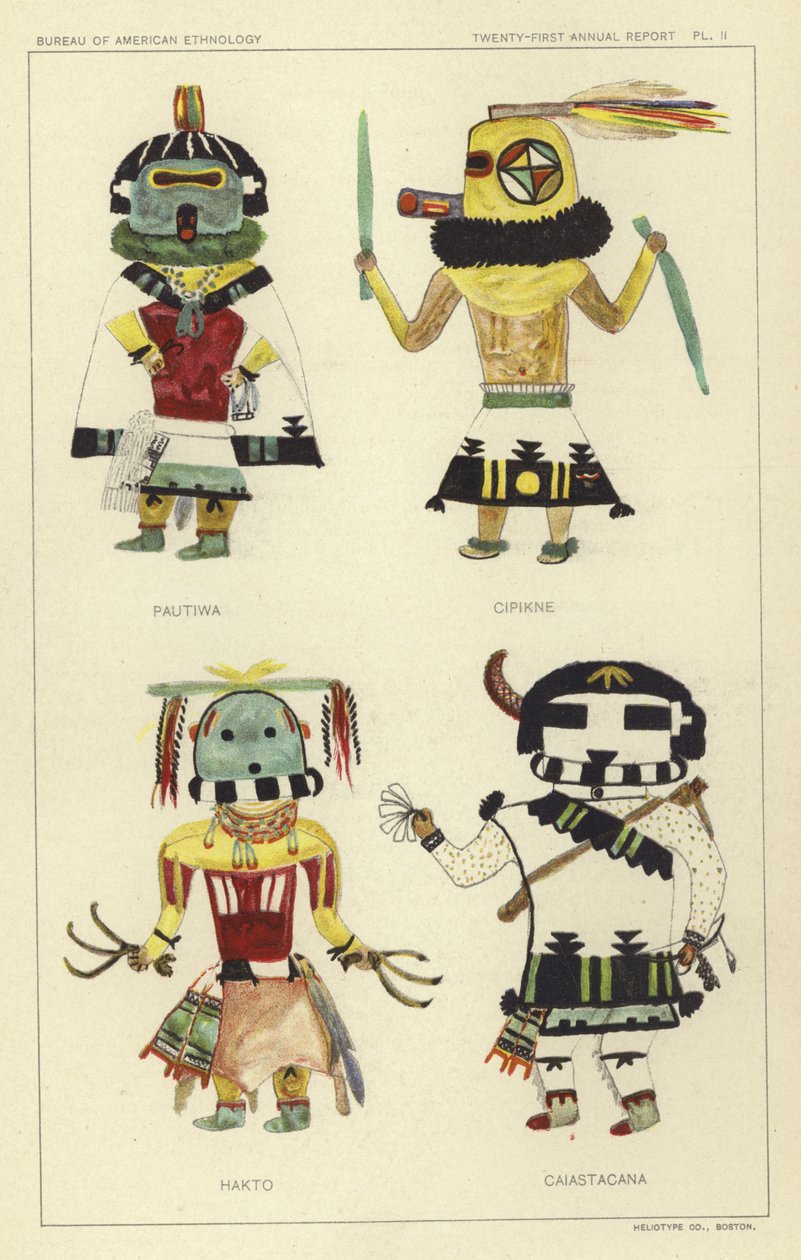 Pautiwa、Cipikne、Hakto、Caiastacana（彩色石印版） 作者 美国学校