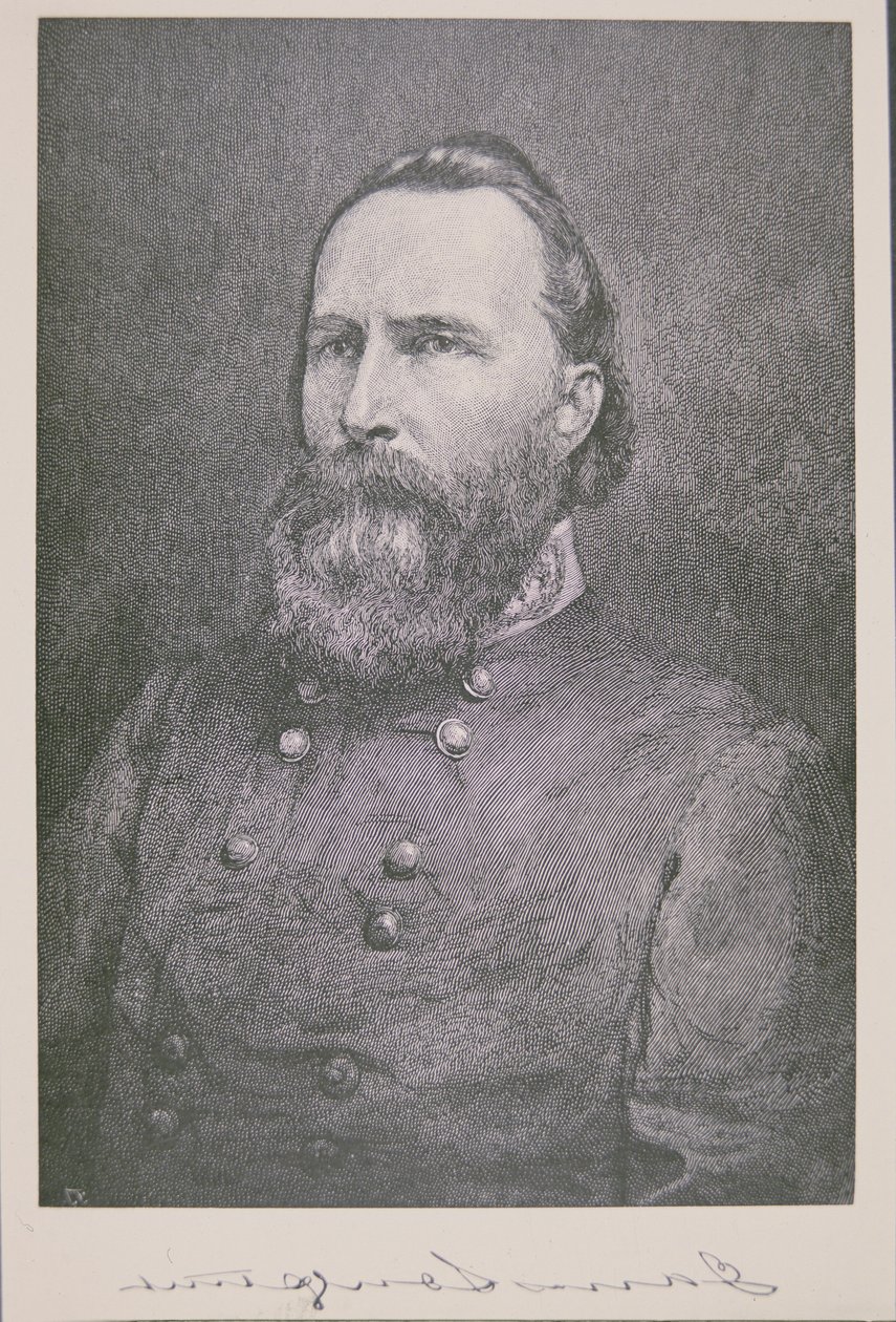 詹姆斯朗斯特里特将军肖像（1821-1904）（石版画） 作者 美国学校