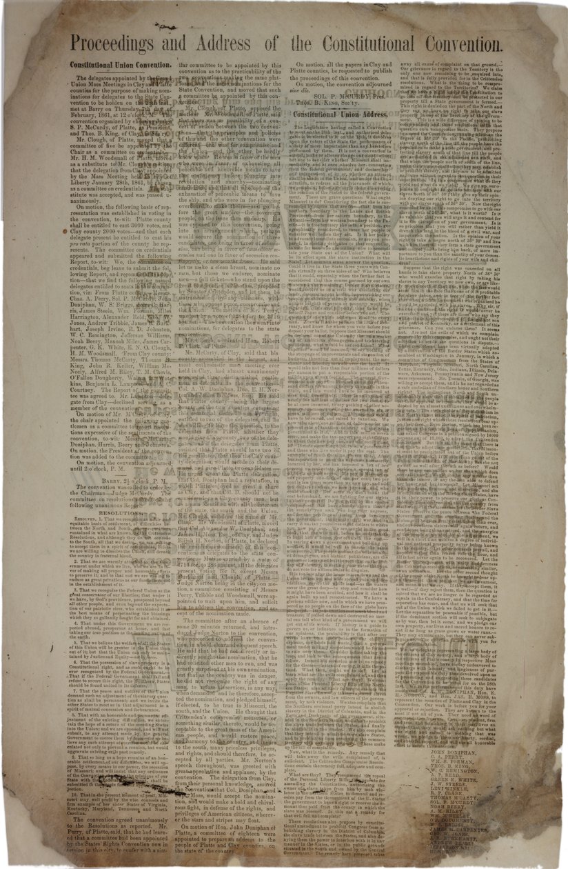 1861年3月19日，制宪会议的会议记录和地址 作者 美国学校