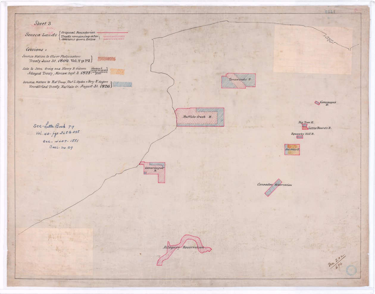 1826 年后的塞内卡土地（印刷品） 作者 美国学校