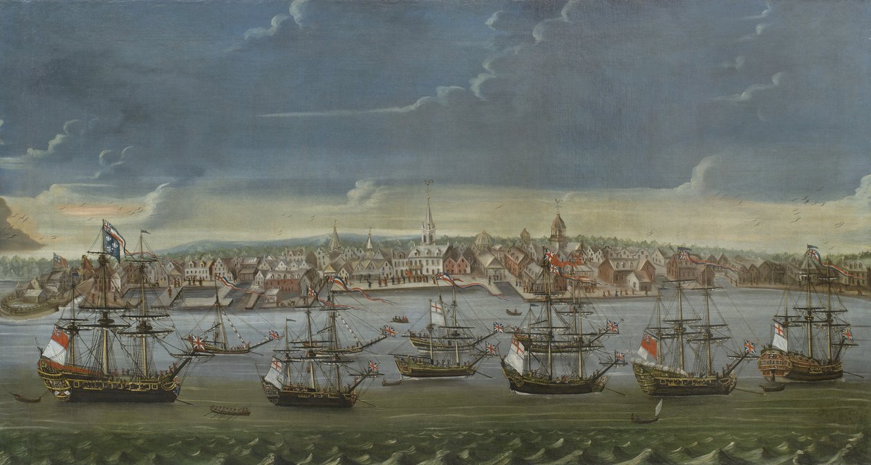 纽约市的东南部展望，c.1756-7 作者 美国学校