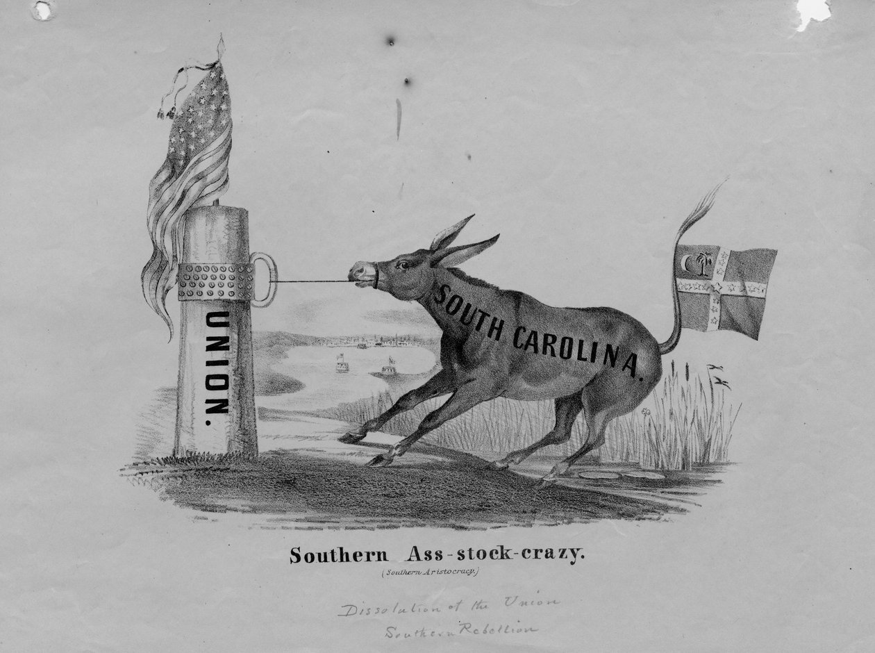南方屁股疯狂，由John T. Ruoff，纽约出版，c.1861 作者 美国学校