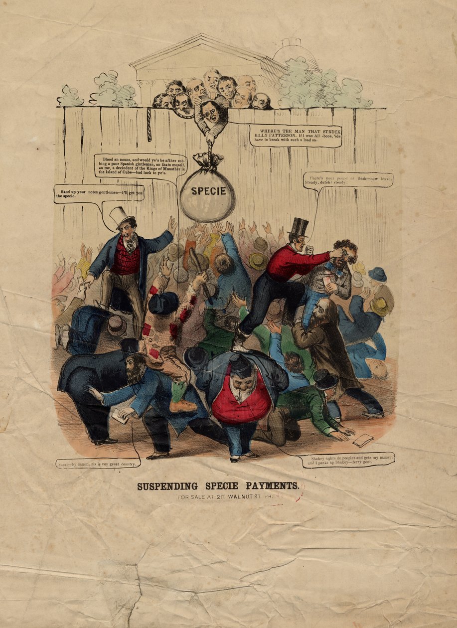 暂停支付费用，在费城发布，c。 1857年 作者 美国学校