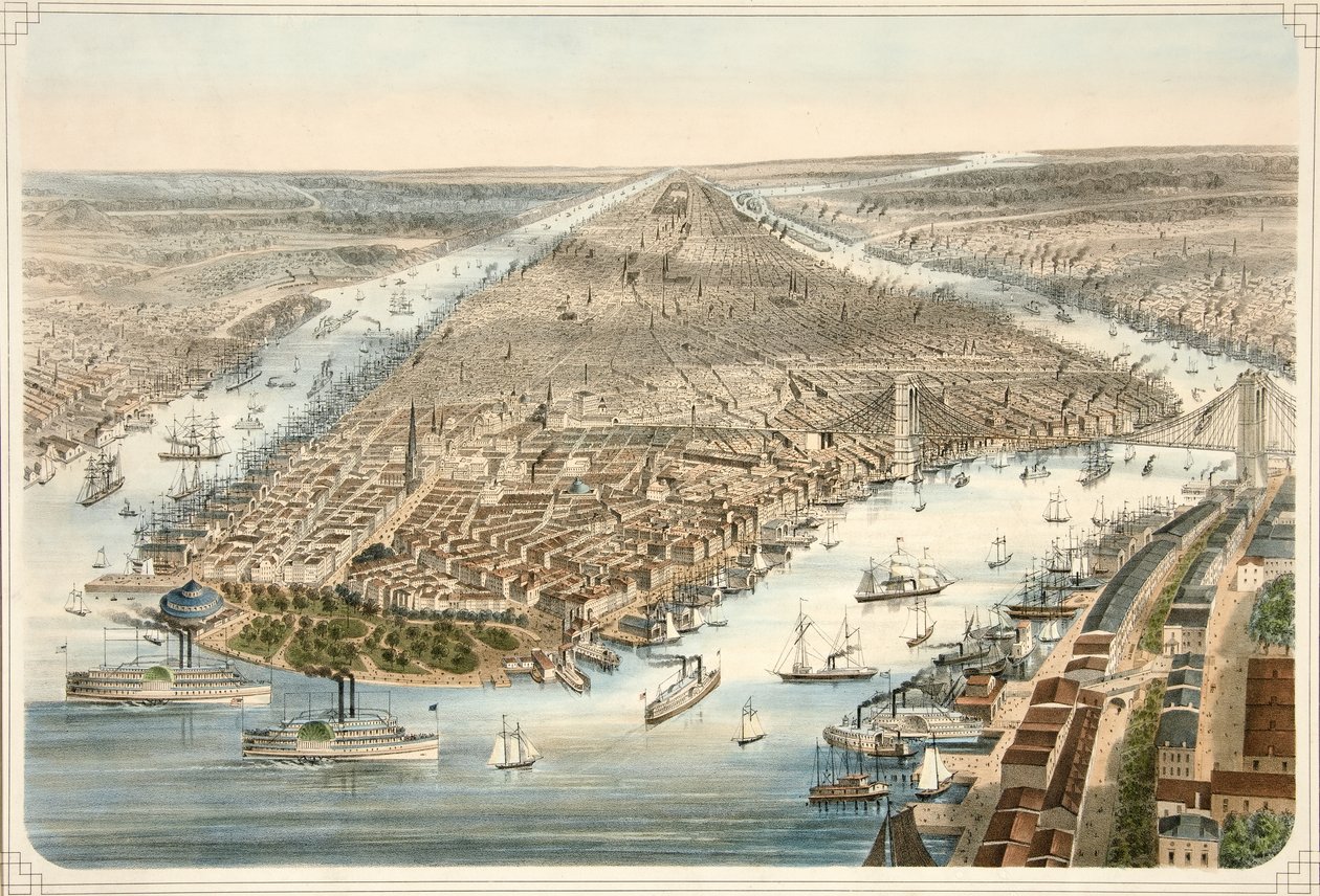纽约市，酒吧。 1876年 作者 美国学校