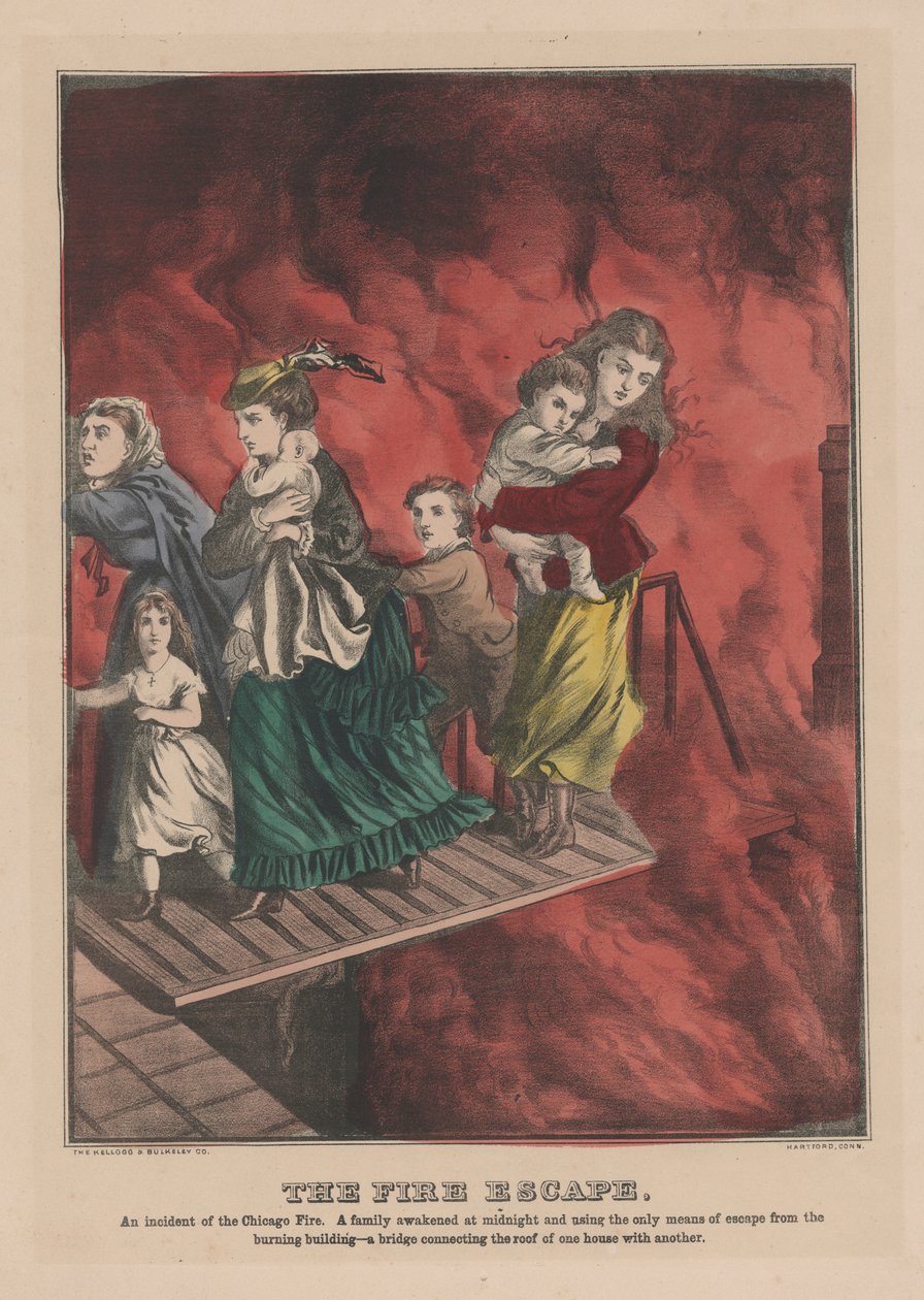 逃亡，1871年 作者 美国学校