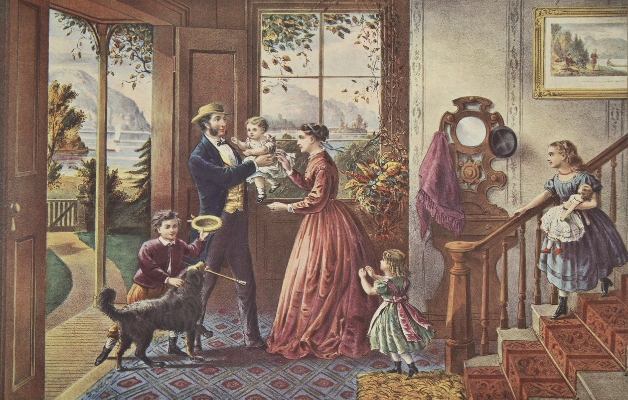 生命的四季 - 中世纪，力量的季节，酒吧。 1868年，Currier＆Ives 作者 美国学校
