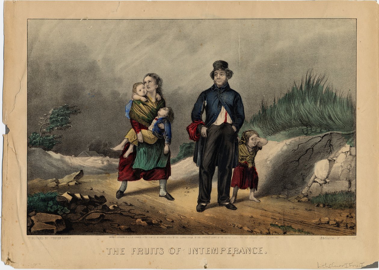 不节制的果实，酒吧。作者：Currier＆Ives，1870年 作者 美国学校