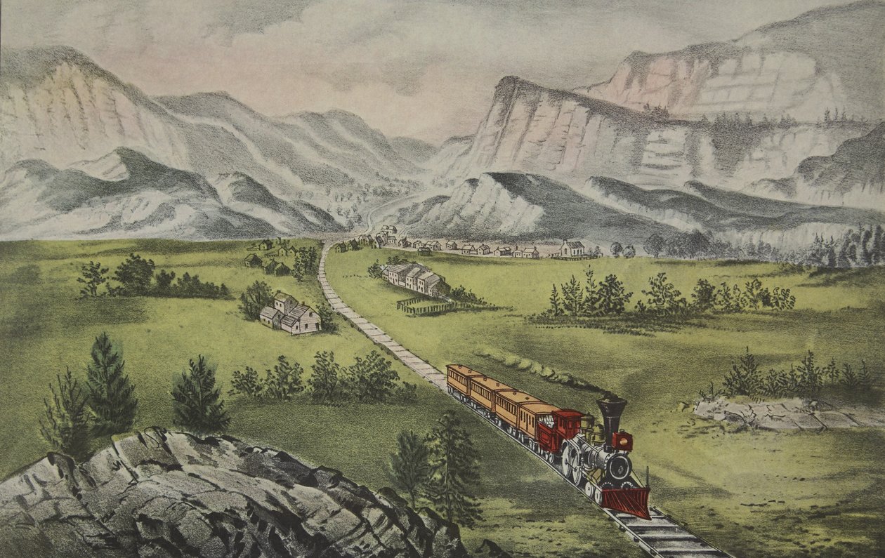 大西部，酒吧。 1870年，Currier＆Ives 作者 美国学校