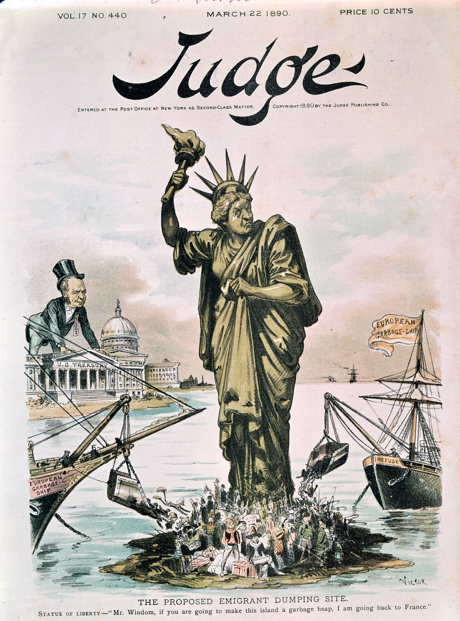 拟议的移民倾倒地点，法官的封面，1890年3月22日 作者 美国学校