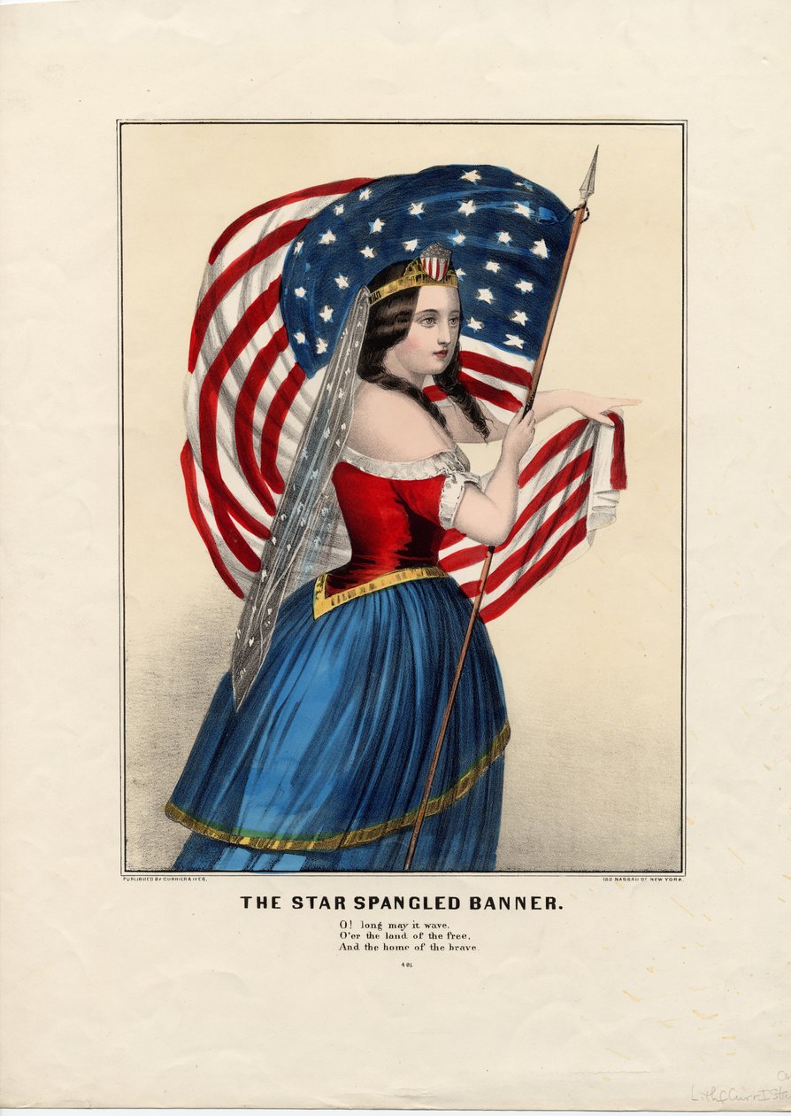 星条旗，酒吧。作者：Currier＆Ives，第1860页 作者 美国学校