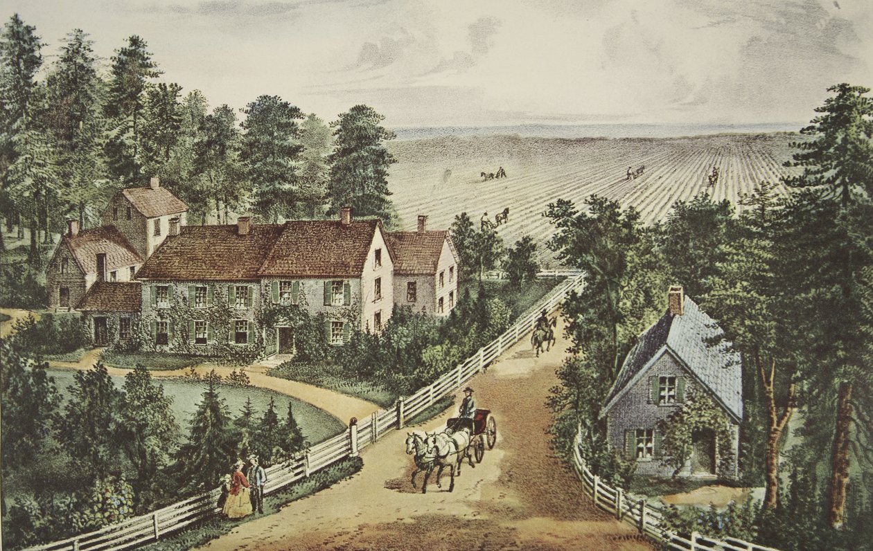 西部农民之家，酒吧。 1871年，Currier＆Ives 作者 美国学校