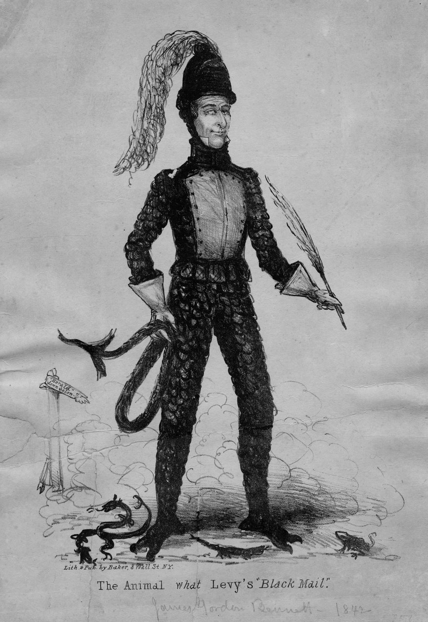 这种动物是什么征收Black Mail，由Baker，纽约出版，c.1842 作者 美国学校