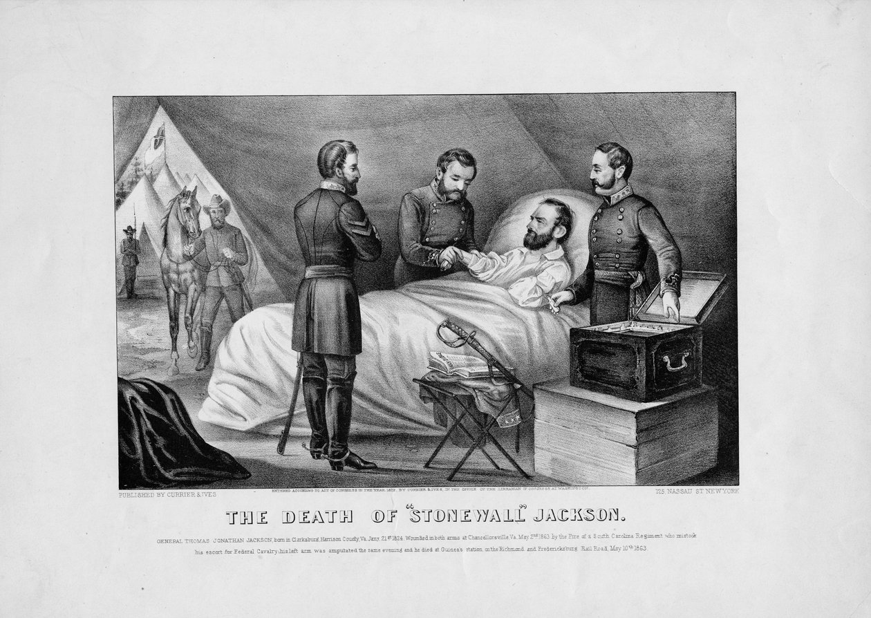 酒吧石墙杰克逊的死亡。作者：Currier＆Ives，1872年 作者 美国学校