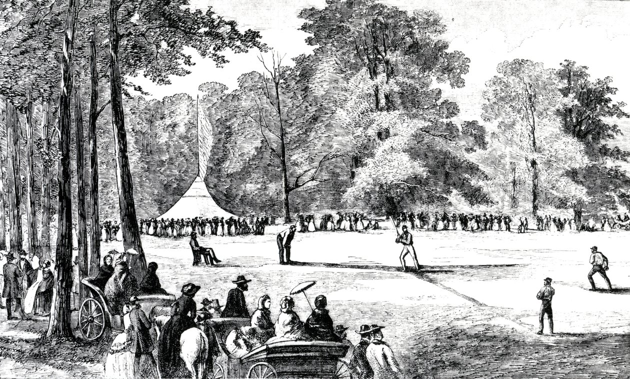 棒球俱乐部的第一次会议，纽约，1857年 作者 美国学校
