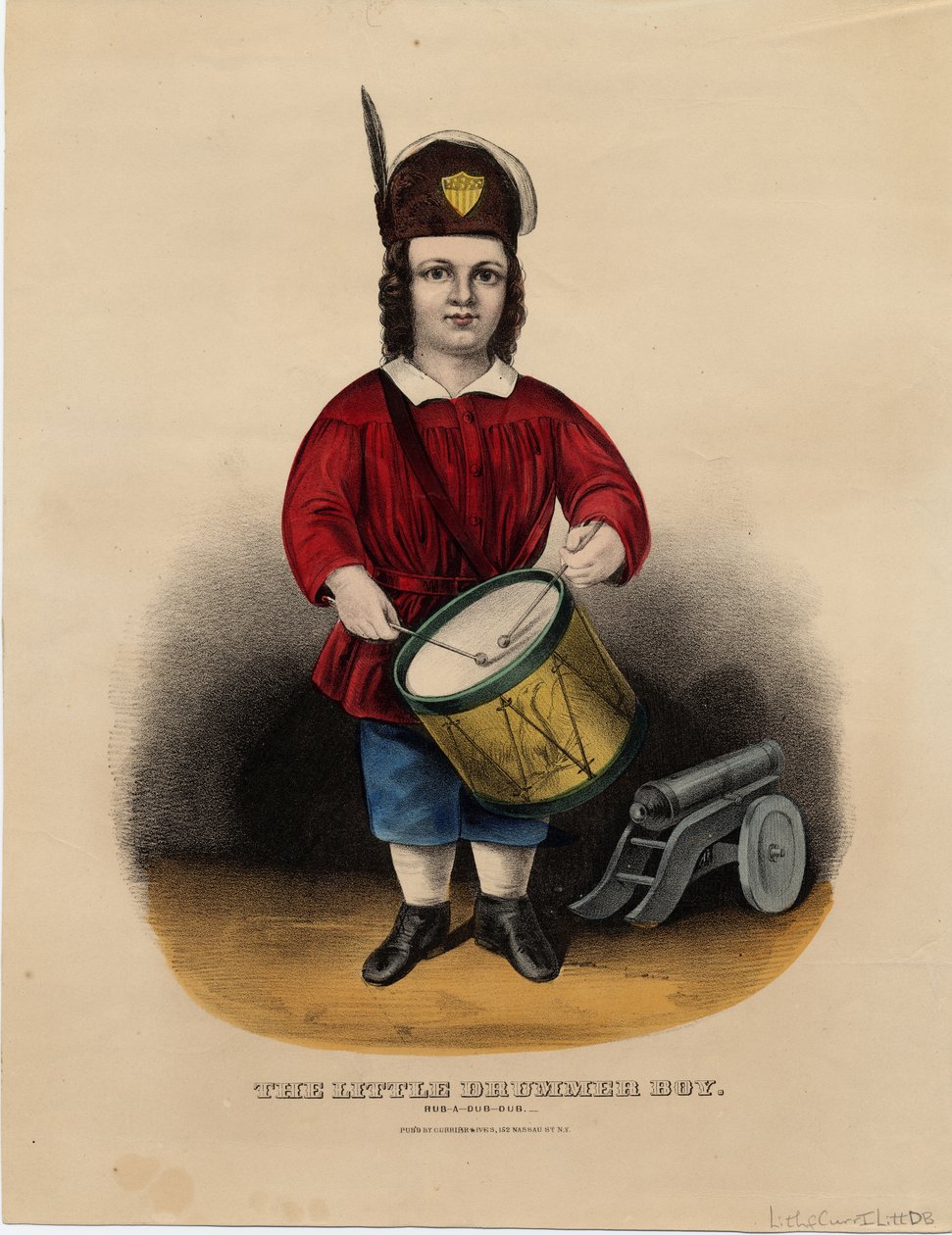 小鼓手男孩：rub-a-dub-dub，酒吧。作者：Currier＆Ives，第1860页 作者 美国学校