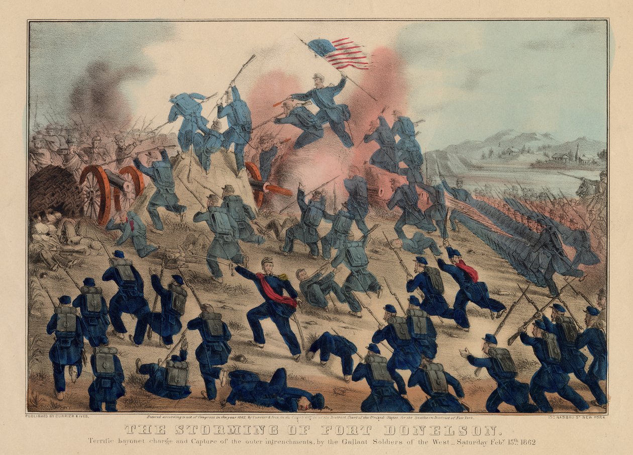 酒吧Fort Donelson的风暴。作者：Currier＆Ives，1862年 作者 美国学校