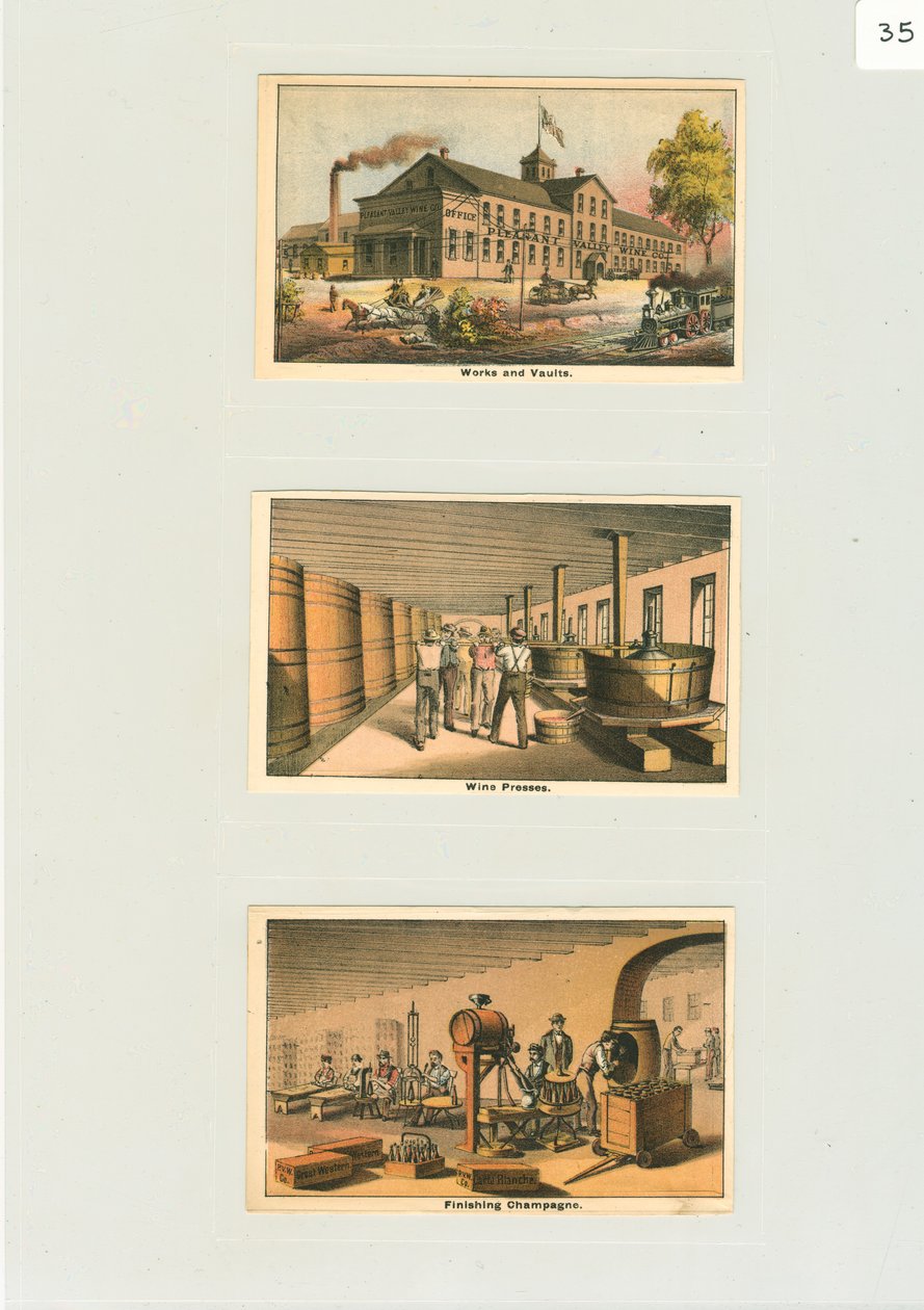 1876年，“作品和金库”的贸易卡（彩色石版画） 作者 美国学校