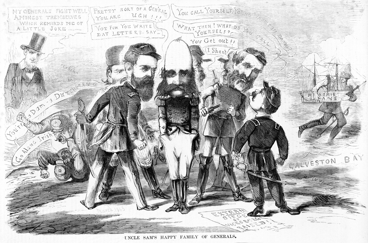萨姆叔叔幸福的将军家族，c.1863 作者 美国学校