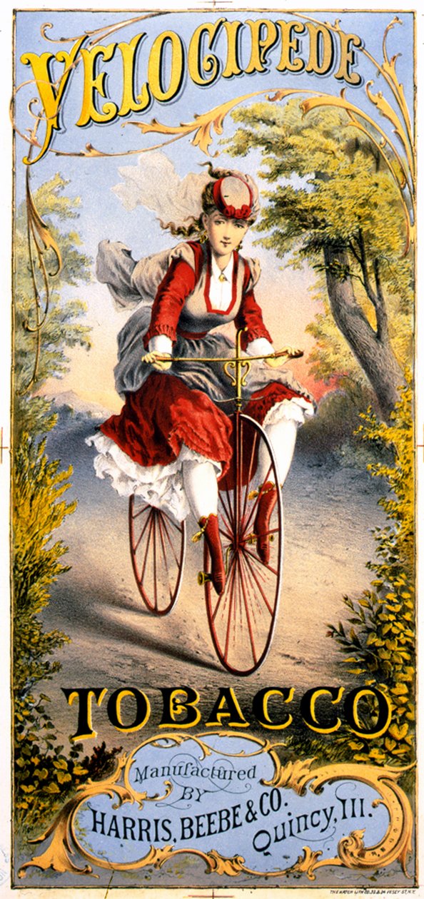 Velocipede 烟草杂志广告 作者 美国学校