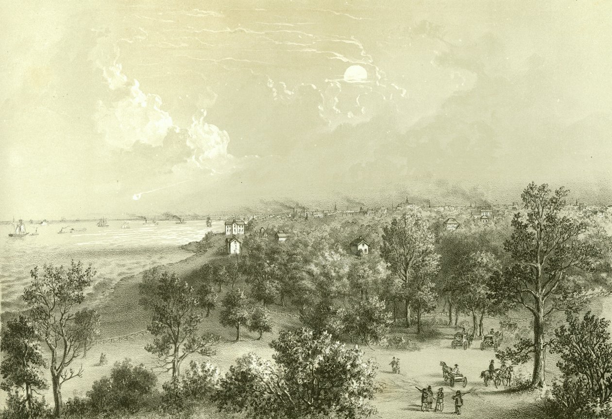 湖景房的视图，来自芝加哥画报，由James W. Sheahan撰写的文学描述，由芝加哥Jevne＆Almini出版，1866-67 作者 美国学校