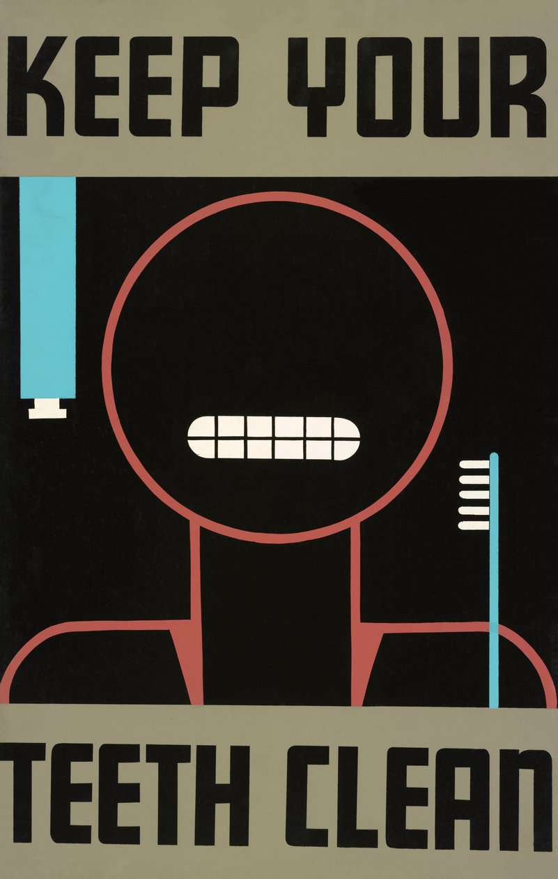 Vintage Keep Your Teeth Clean Poster 作者 美国学校