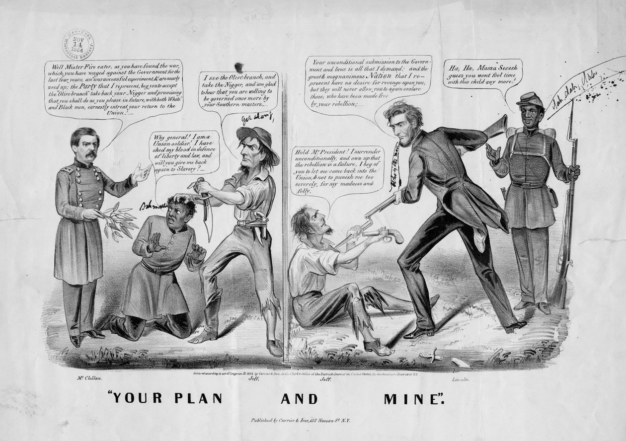 你的计划和我的计划，由Currier和Ives，纽约出版，1864年 作者 美国学校