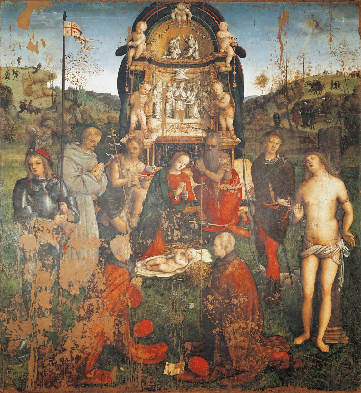 耶稣诞生，作者：Amico Aspertini (1475-1552) 作者 阿米科·阿斯贝蒂尼