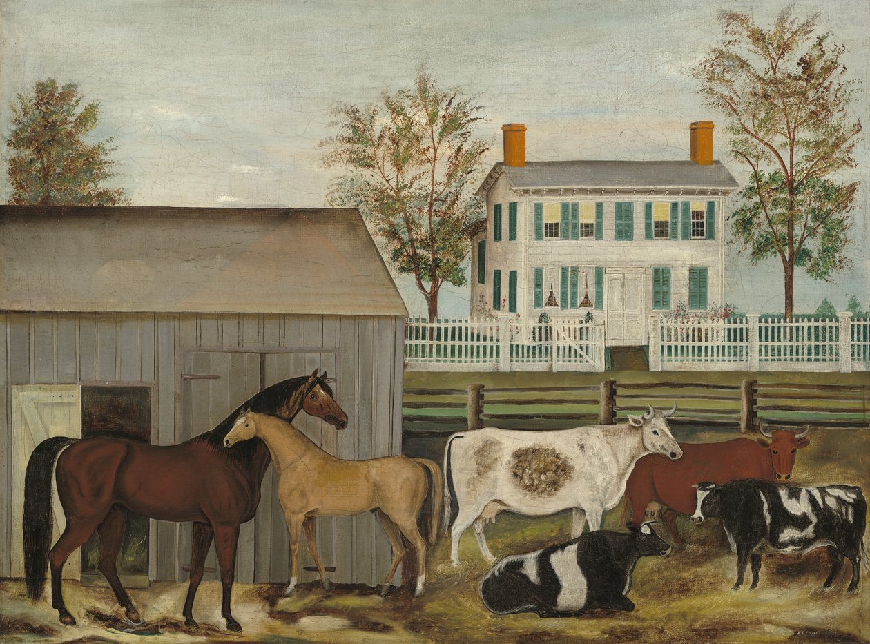 The Barnyard，19世纪末 作者 阿米兹·埃蒙斯·泽利夫
