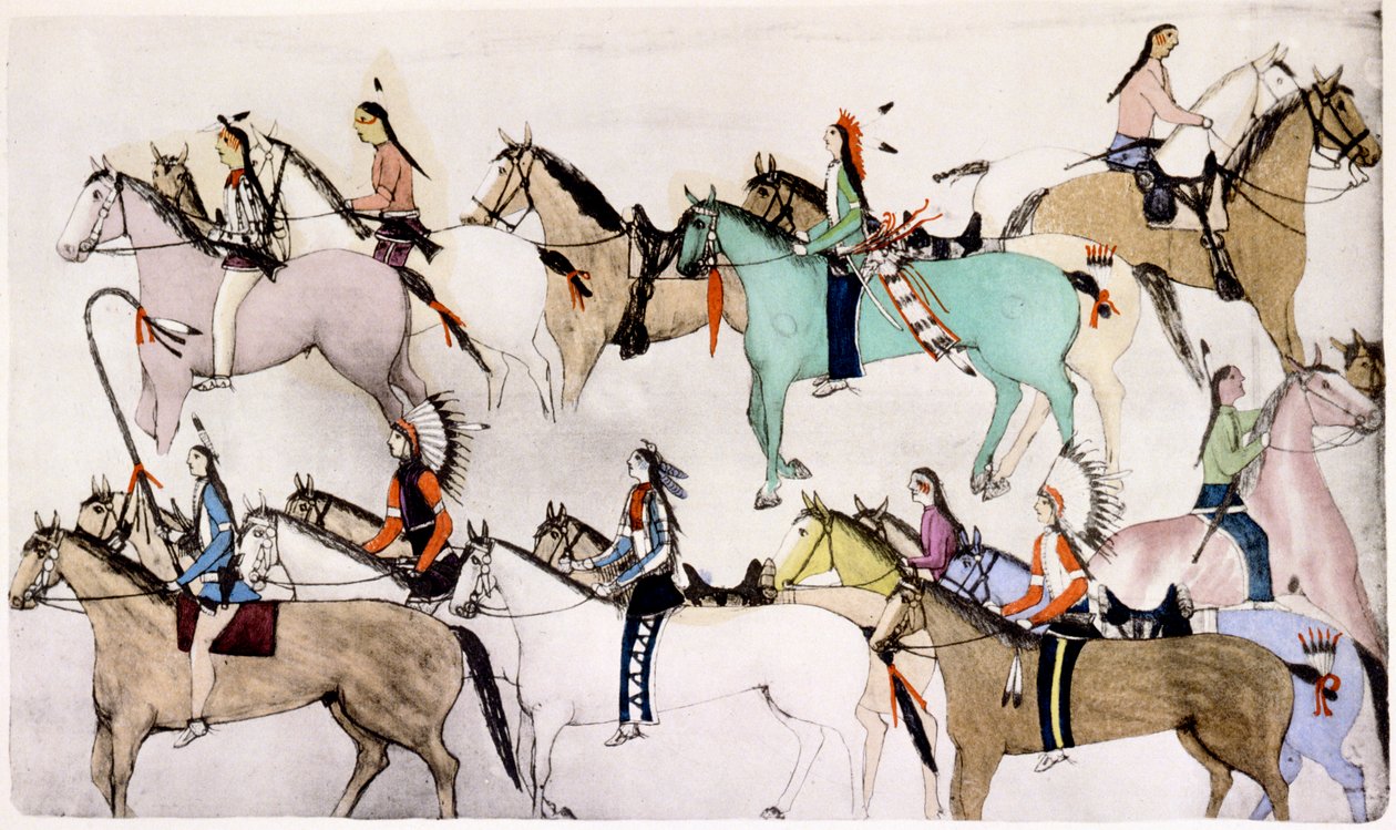 战役结束，c1900 作者 阿莫斯（Amos）Bad Heart Buffalo
